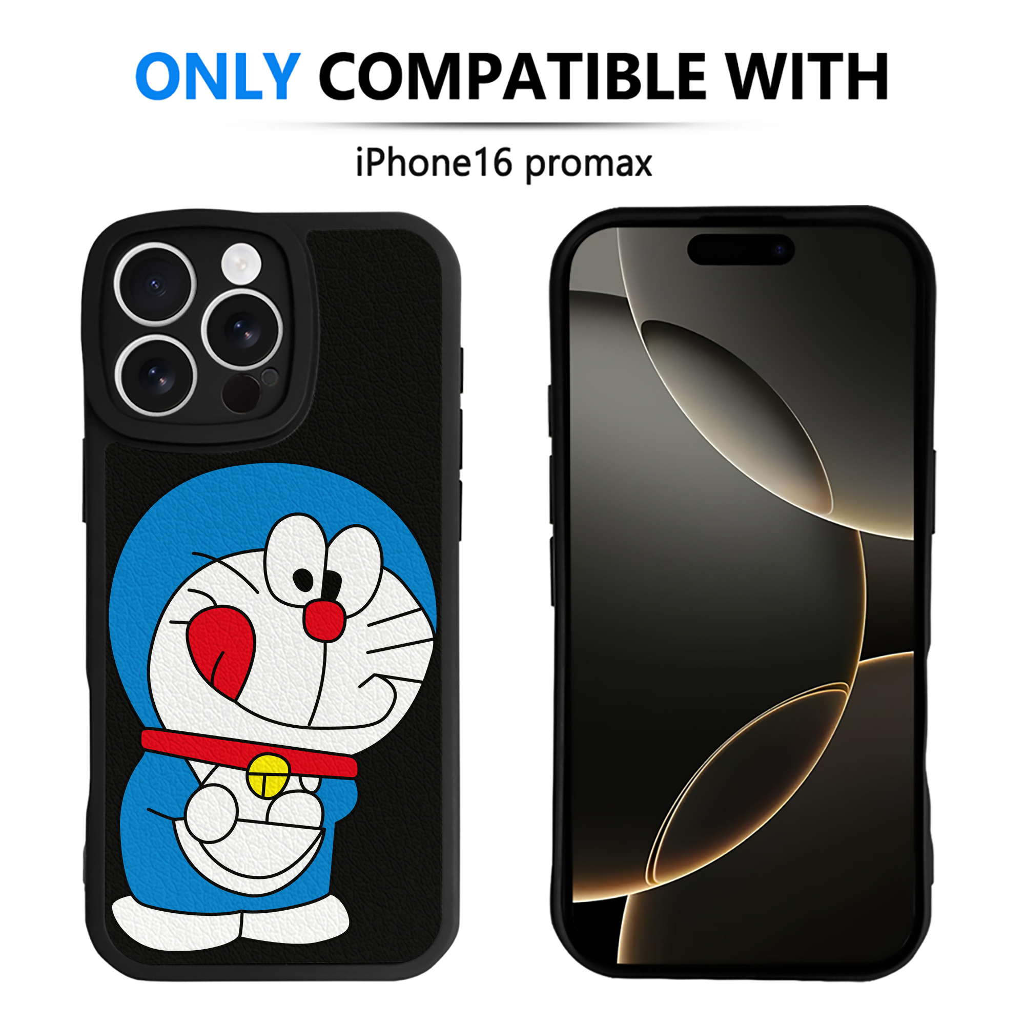 （画像用） ドラえもん Doraemon 【iPhone 16シリーズ対応】シリコンスマホケース（レザー調） 材質：シリコン